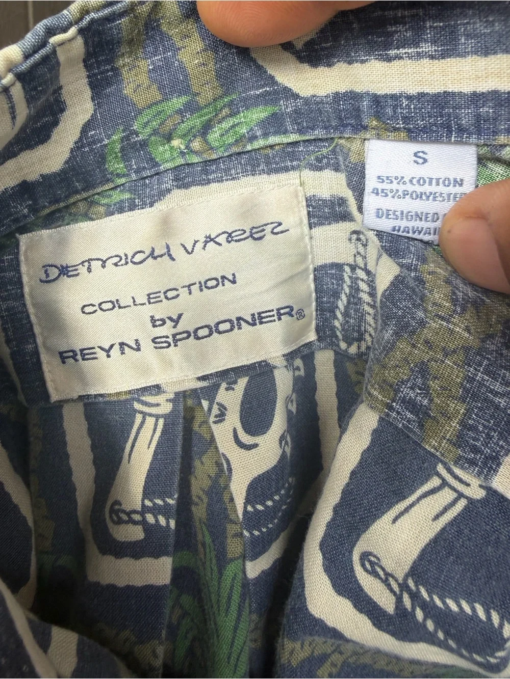 Reyn Spooner Aloha Shirt Men’s S Vintage Multicolored Dietrich Varez Poi Pound